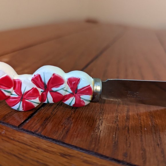 Bundle of 2 Holiday Butter/Cheese Stainless Steel Spreaders Snowman & Peppermint - Picture 4 of 8